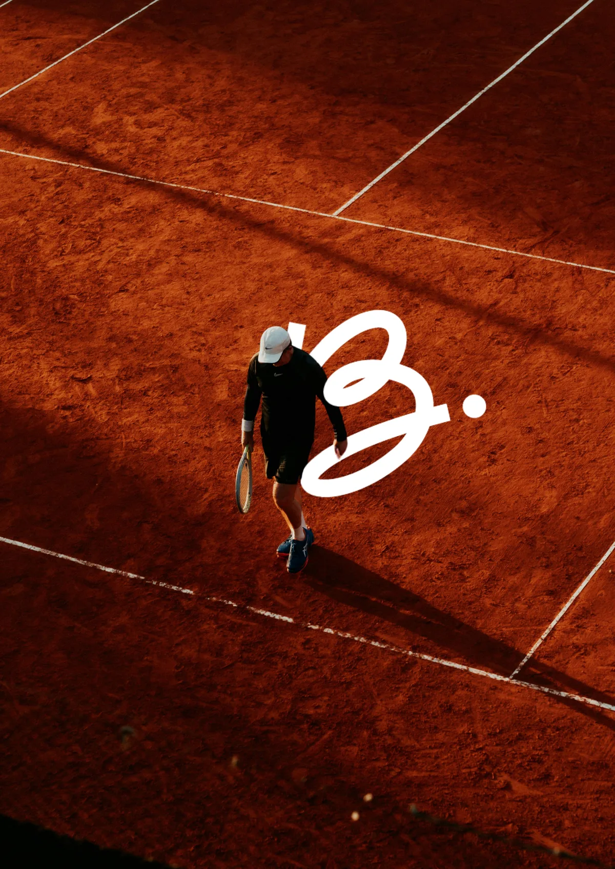 Joueur de tennis sur terre battue